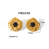 Elegant Stainless Steel Lotus Flower Stud Earrings & Pendant Necklaces & Hair Tie Sets for Women XU3448-1-3