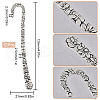 SUNNYCLUE 12Pcs Tibetan Style Alloy Bookmark Findings with Hole PALLOY-SC0004-31-2