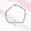 201 Stainless Steel Link Chain Bracelets BJEW-A032-02GP-02-1