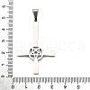 304 Stainless Steel Pendants STAS-R171-06P-3
