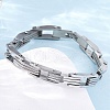 304 Stainless Steel Link Chain Bracelets for Women Men BJEW-R018-08P-2