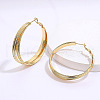 Vintage French Brass Two-layer Circle Hoop Earrings LJ5770-2