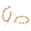 304 Stainless Steel Half Hoop Earrings EJEW-F257-11G-1