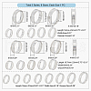 Unicraftale 24Pcs 24 Style 201 & 304 Stainless Steel Grooved Finger Ring Settings STAS-UN0044-15-3