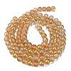 Frosted Transparent Glass Bead Strands X1-GLAA-P065-8mm-02-5