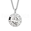 Unisex 201 Stainless Steel Constellation Pendant Necklaces NJEW-T011-LA721-12-1