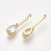 Brass Cubic Zirconia Pendants KK-T035-116A-2