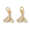 Brass Micro Pave Clear Cubic Zirconia Pendants KK-S367-11A-1