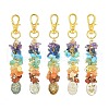 Chakra Gemstone Chips Pendant Decorations HJEW-JM01201-1