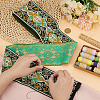 7M Ethnic Style Embroidery Flower Polyester Ribbon OCOR-WH0078-236-3