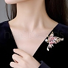Butterfly Alloy Rhinestone Brooches for Backpack Clothes PW-WGFD049-02-2