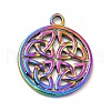 Ion Plating(IP) 201 Stainless Steel Pendants STAS-P312-12MC-2