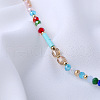 Bohemian Style Alloy & Plastic & Polymer Clay Beaded Anklets FS-WGD536E-01-3