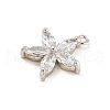 Rack Plating Brass Clear Cubic Zirconia Pendants KK-P277-21P-2