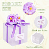 Clear PVC Candy Gift Packaging Boxes with Ribbon & Artificial Flower CON-TAC0001-20E-16