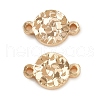 Brass Textured Connector Charms KK-K351-57A-G-1