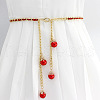 Alloy & Plastic Round Beads Tassel Waist Belly Chains for Women FS-WG5D547-01-2