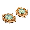 Golden Plated Alloy Oval Connector Charms FIND-B022-02G-03-3