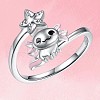 Axolotl with Starfish Alloy Enamel Adjustable Cuff Rings FS-WG6A93B-01-3