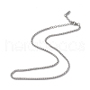Non-Tarnish 304 Stainless Steel Wheat Chain Necklace for Men Women NJEW-K245-021C-1