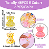 48Pcs 8 Colors Electroplated Resin Pendants RESI-TA0002-09-10