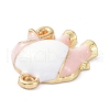 Elephant Alloy Enamel Pendants ENAM-B045-01LG-01-3