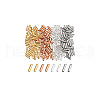  200Pcs 4 Colors Brass Brooch Findings FIND-NB0005-39-7