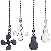 CRASPIRE 2 Sets 2 Colors Alloy Ceiling Fan Pull Chain Extenders FIND-CP0001-81-1