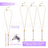 4Pcs Brass Round Ball Cable Chain Necklace Making NJEW-TAC0019-12