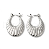 Non-Tarnish 304 Stainless Steel Thick Hoop Earrings for Women EJEW-Z026-25P-1