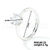 Fashionable Unisex Brass Micro Pave Clear Cubic Zirconia Solitaire Ring VA2990-1-1