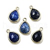Natural Dyed Lapis Lazuli Faceted Pendants G-U019-05G-07-1
