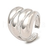 Rack Plating Brass Teardrop Open Cuff Rings for Women RJEW-G294-08P-1