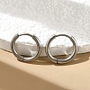 Tarnish Resistant 202 Stainless Steel Huggie Hoop Earrings EJEW-F111A-14mm-P-1