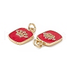 Brass Micro Pave Cubic Zirconia Enamel Pendants KK-E068-VB149-2-3