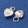 925 Sterling Silver Pave Clear Cubic Zirconia Pendants STER-A047-05B-S-2