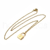 304 Stainless Steel Rolo Chain Pendant Necklaces NJEW-S444-01G-05-2