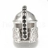 Brass Micro Pave Cubic Zirconia Beads ZIRC-Q015-111P-1