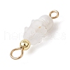 12Pcs 12 Colors Frosted Flower Natural Cultured Freshwater Pearl & Acrylic Connector Charms PALLOY-JF03590-7