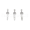 Tibetan Style Alloy Pendants PW-WGD50FB-01-2