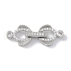 Rack Plating Brass Micro Pave Clear Cubic Zirconia Fold Over Clasps KK-NH0002-03F-P-1