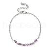 Natural Amethyst Beads Link Bracelets BJEW-JB11835-04-2