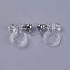 Transparent U Type Alloy Ear Clip PALLOY-WH0009-01P-2