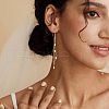 Horse Eye Brass Micro Pave Clear Cubic Zirconia Ear Thread FS-WGF2E45-03-1