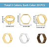   3 Bags 3 Colors Brass Bead Frames FIND-PH0009-16-2