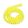 Electroplate Transparent Glass Beads Strands EGLA-A035-T8mm-A03-2