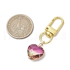 6Pcs 6 Styles Heart/Teardrop K9 Glass Imitation Tourmaline Pendants Decoration HJEW-JM03011-3