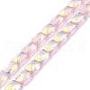 Transparent Electroplate Glass Beads Strands EGLA-I017-03-AB02-1