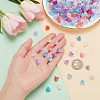   10Colors Two Tone Acrylic Bead Caps MACR-PH0001-71-3