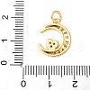 Brass Micro Pave Cubic Zirconia Pendants KK-D357-05A-G-3